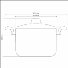 Caldeir�o antiaderente Tramontina 24cm 7,1L  Paris vermelho