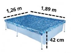 Piscina  retangular infantil 1000 L  estrutural Mor 1002