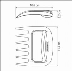 GARRAS MULTIUSO CHURRASCO BLACK - LAMINA DE A�O INOX E CABO DE MADEIRA