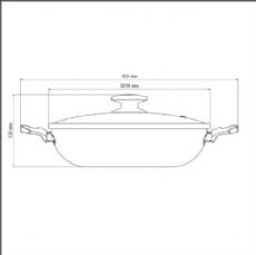 PANELA WOK ALUM�NIO 28 CM LORETO VERMELHO COM REVESTIMENTO INTERNO E EXTERNO .