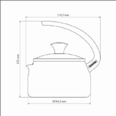 Chaleira 1,9 L Chumbo Alum�nio com Revestimento antiaderente Interno e Externo Tramontina